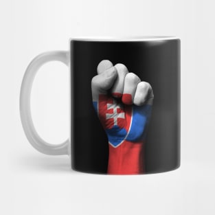 Flag of Slovakia on a Raised Clenched Fist Mug